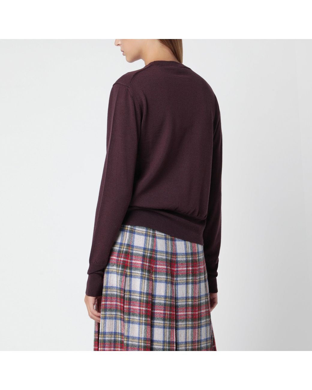 Vivienne Westwood Red Dark Orb Logo Cardigan