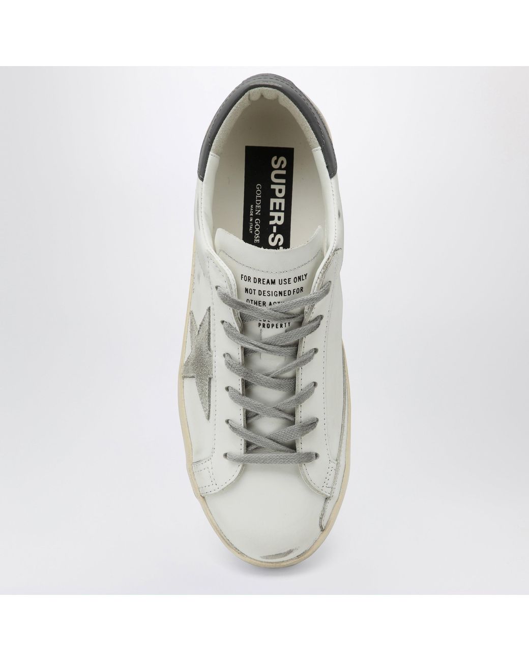 Golden Goose Deluxe Brand White Super-Star Distressed Leather Sneakers