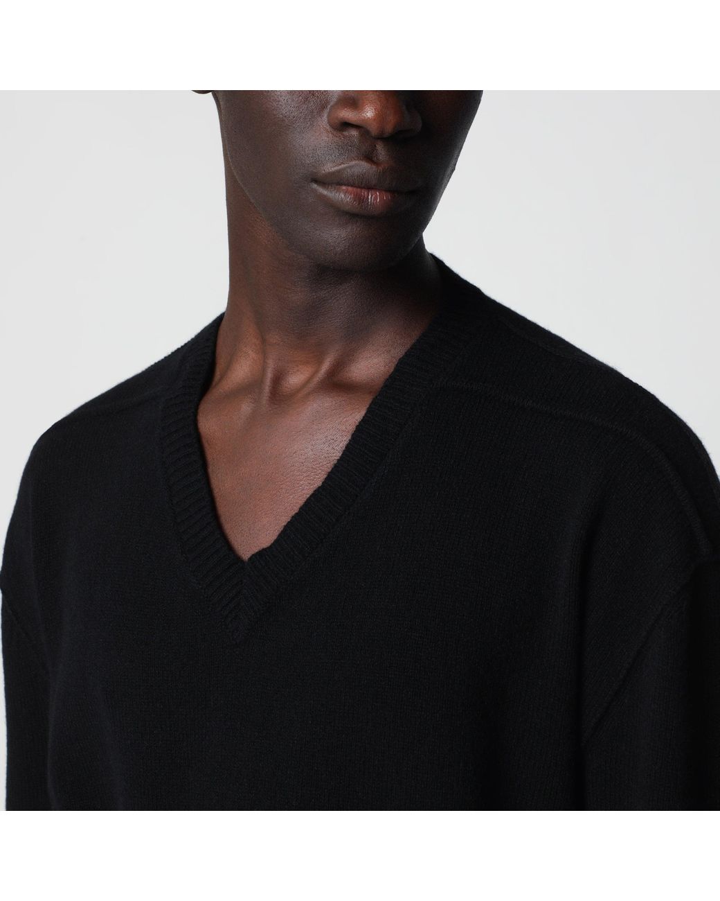 Rick Owens Black Wool And Cashmere Sweater for men