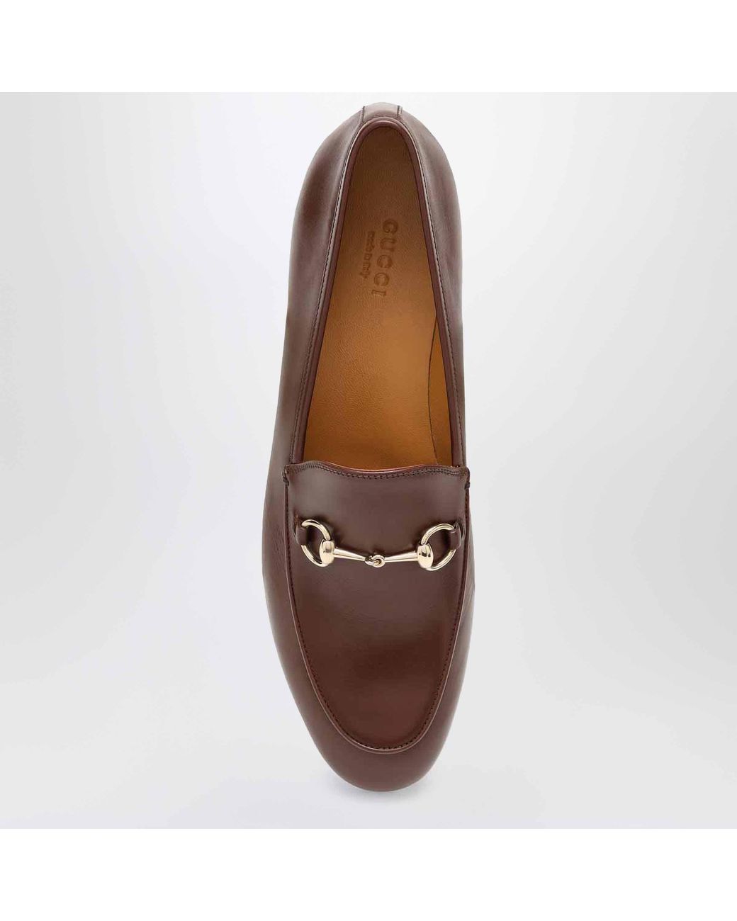 Gucci Brown Jordaan Loafer In Leather