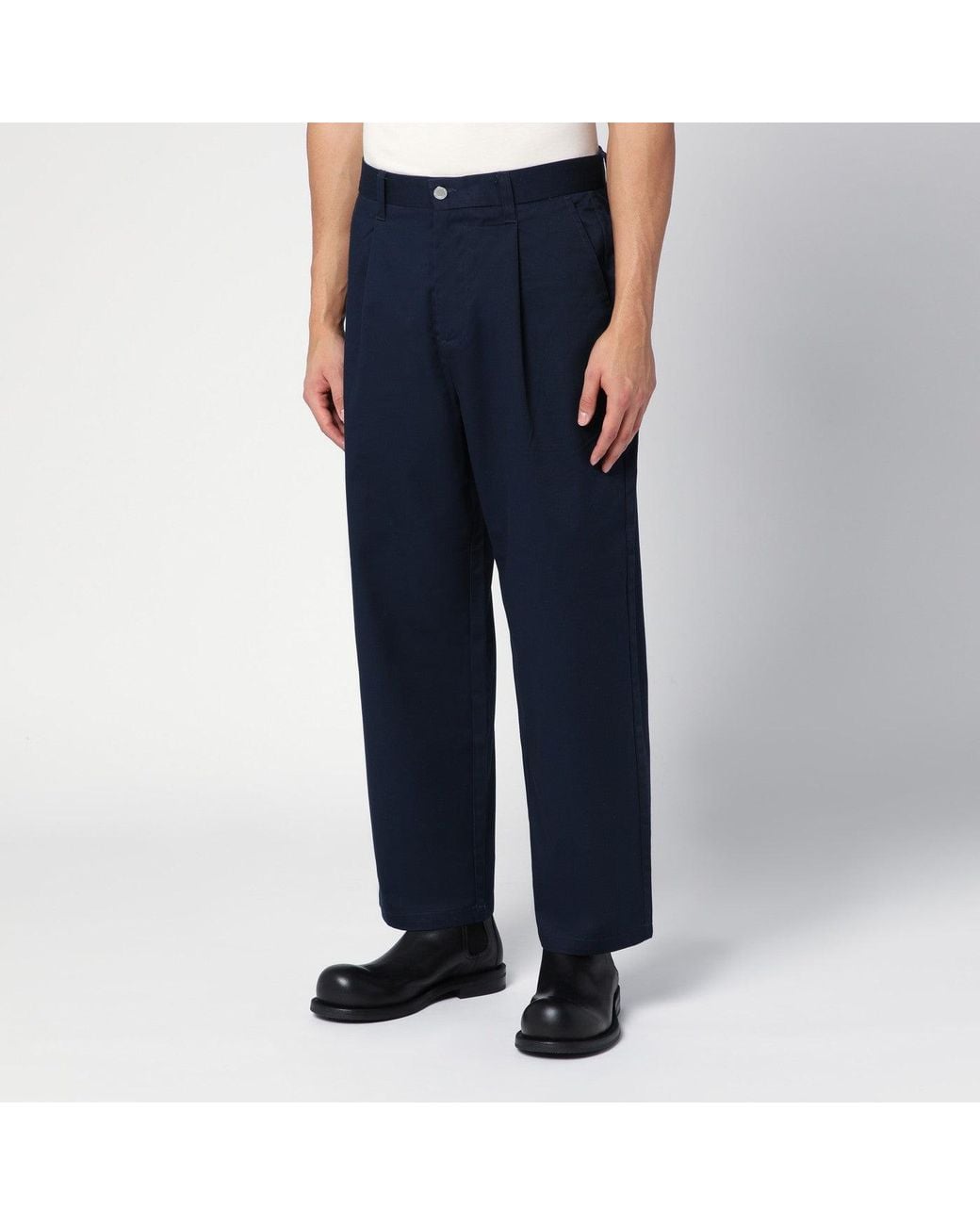 New Amsterdam Surf Association Blue Cotton Blend Trousers for men