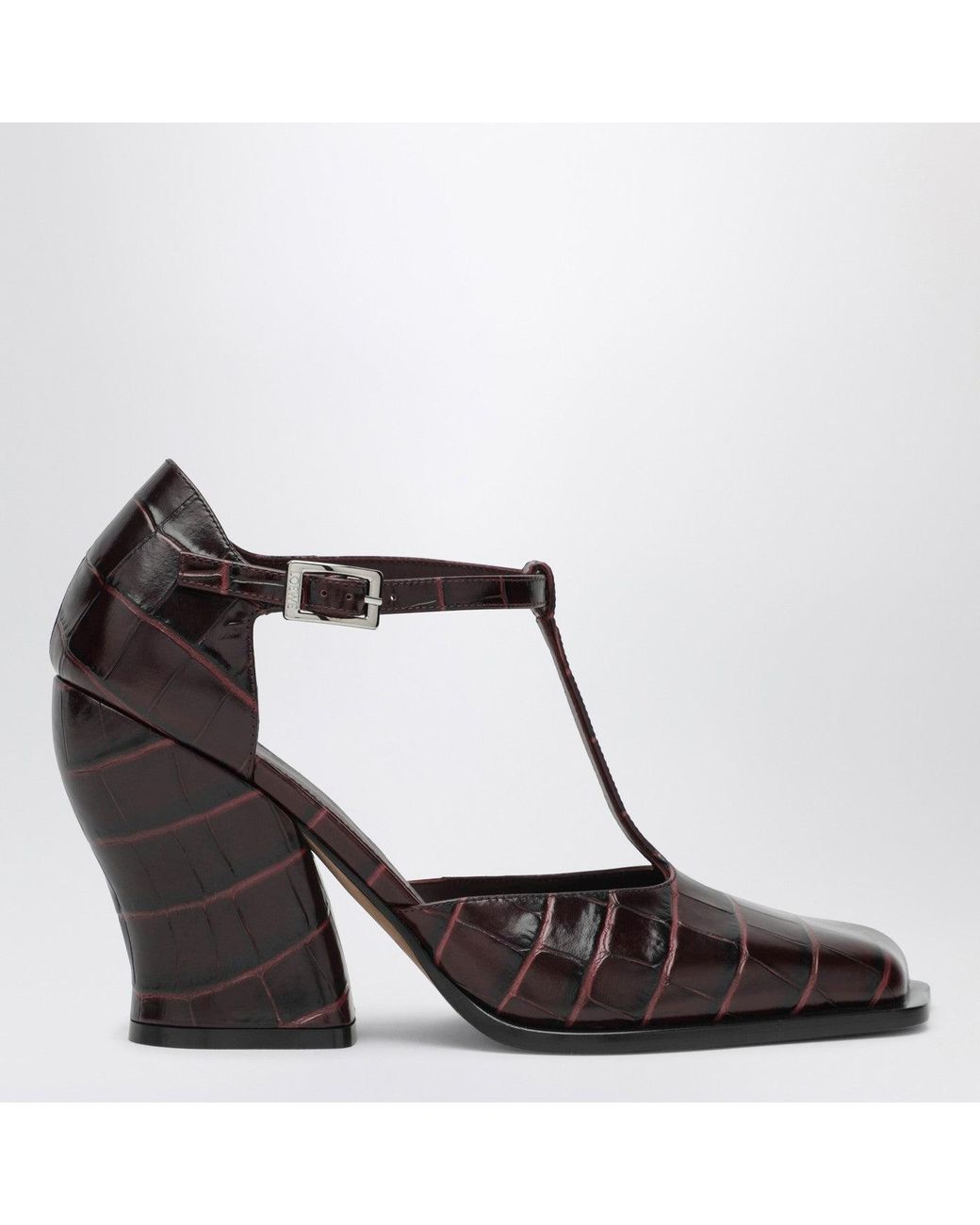 Loewe Brown Onda T-Bar Pumps