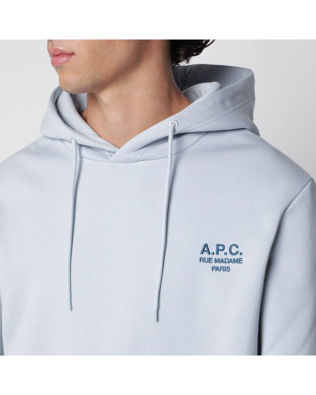 A.P.C. Gray Cotton Hoodie for men