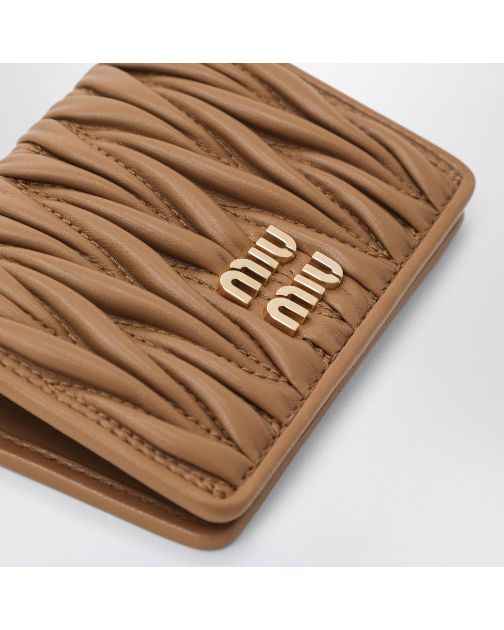 Miu Miu Brown Caramel Card Holder