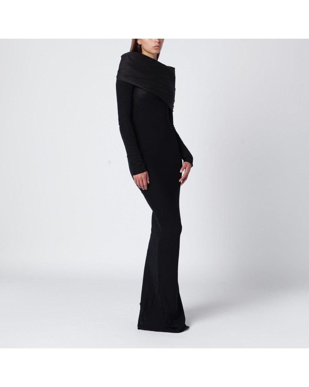 Entire studios Black Long Wool Dress