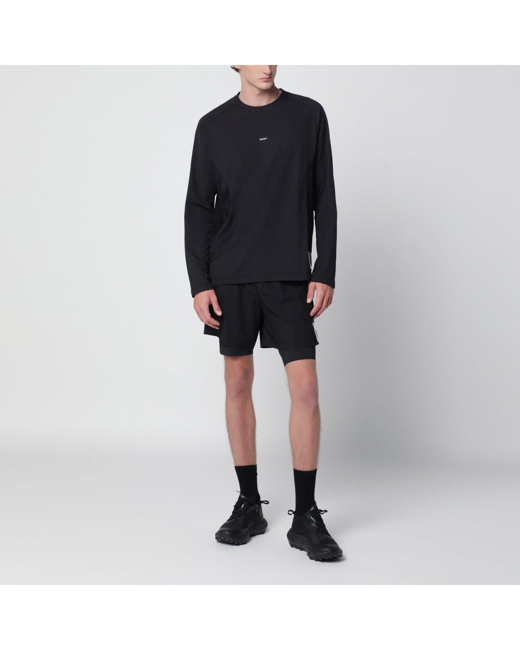 Satisfy Black Fuzzfleece Octa Long-Sleeve T-Shirt for men