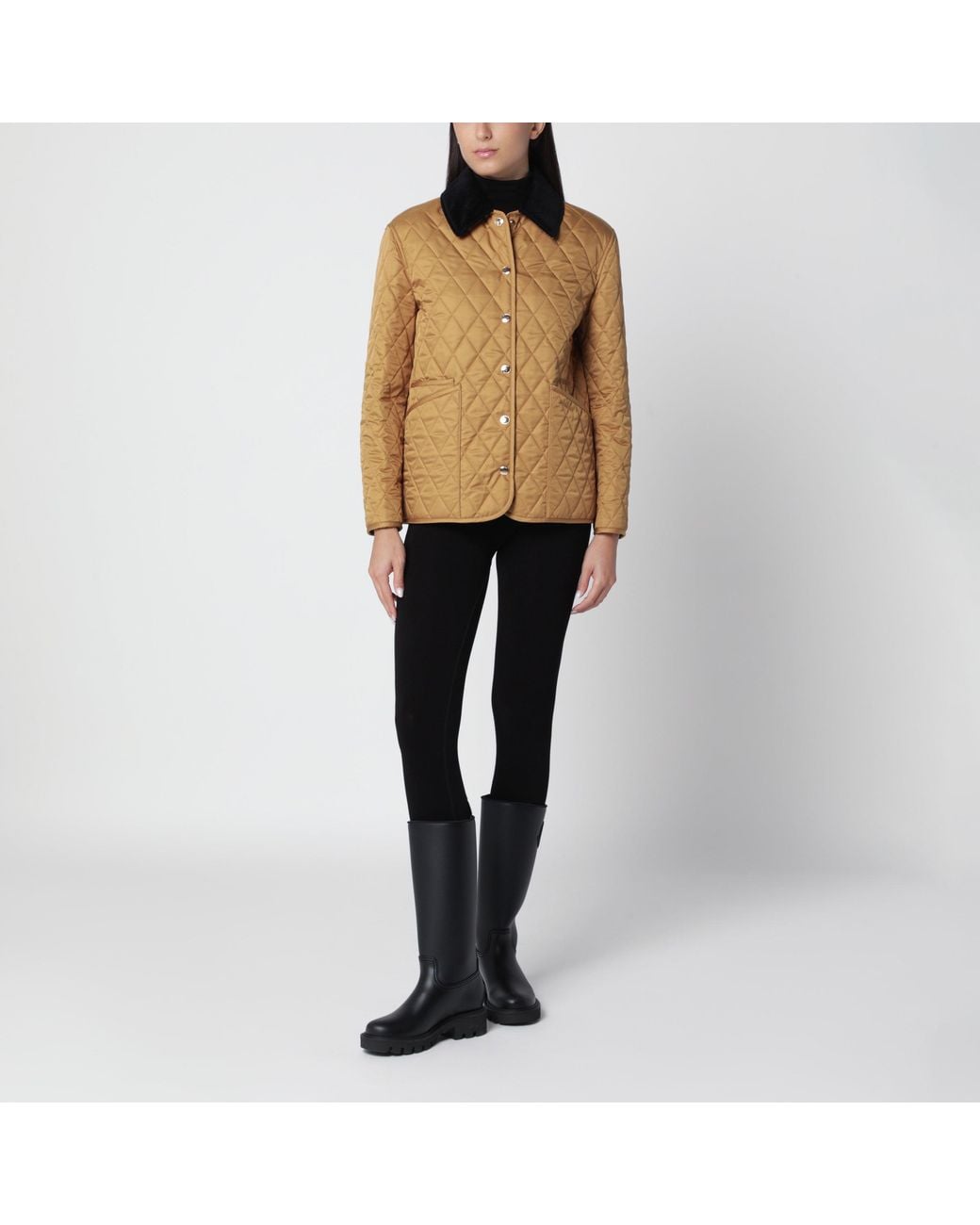 Burberry Natural Camel Quilted Jacket