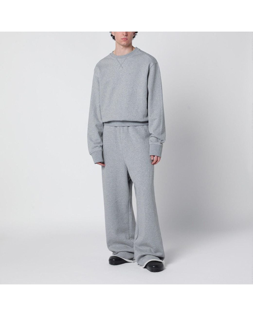 Entire studios Gray Black Wide-leg Cotton Jogging Trousers for men