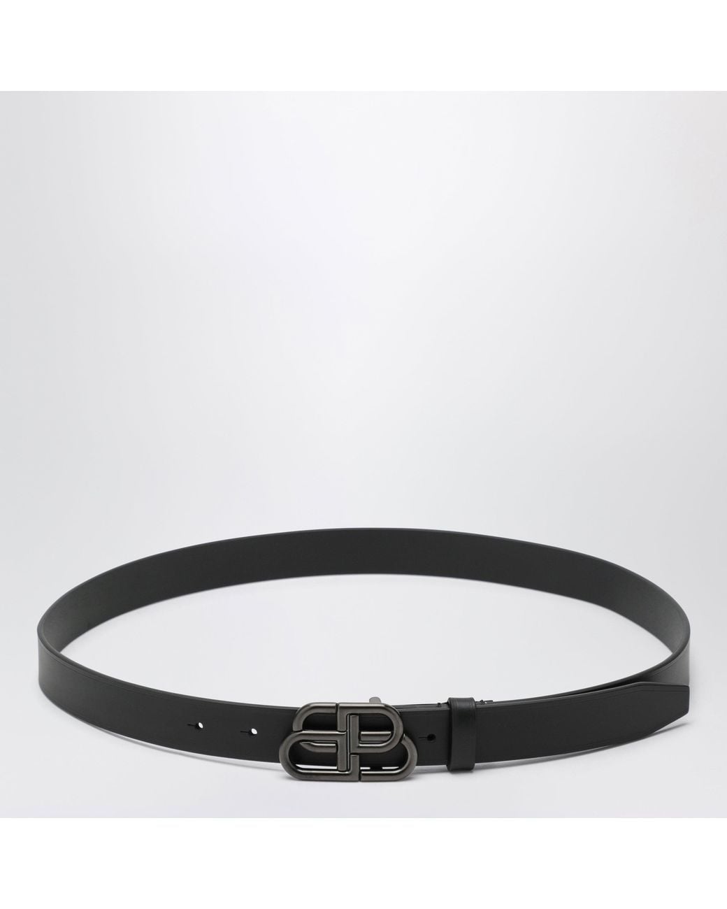 Balenciaga Black Slim Bb Belt