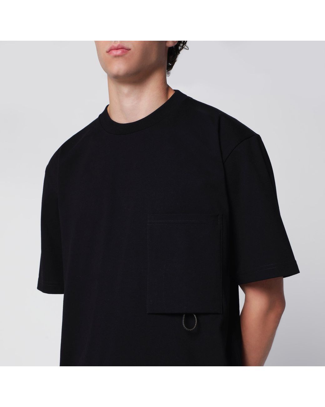Bottega Veneta Black Cotton Jersey T-Shirt for men