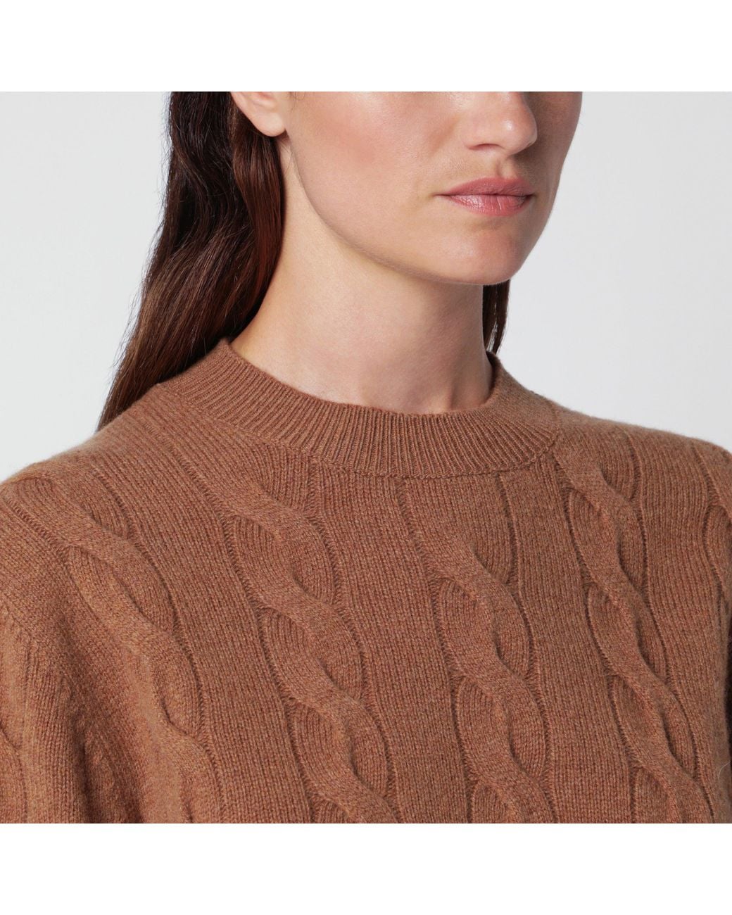 AMI Brown Camel Merino Wool Sweater