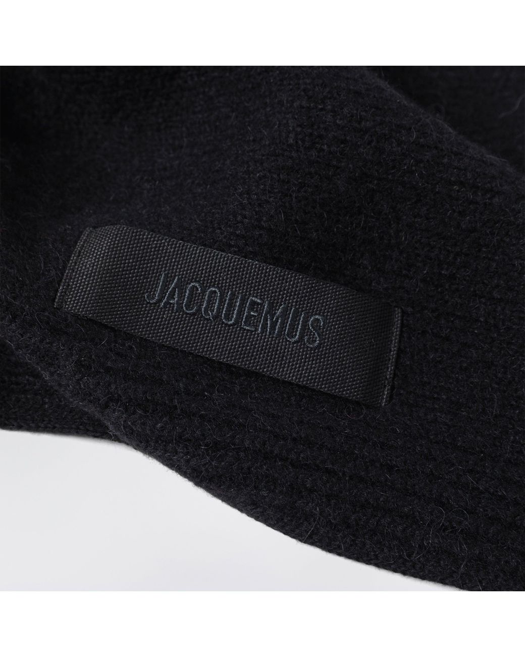 Jacquemus Black Gros Grain Scarf