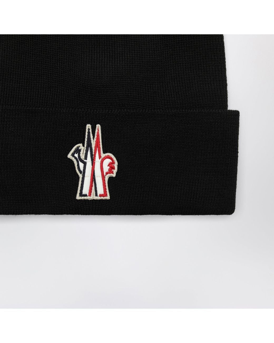 Moncler Black Wool Beanie for men