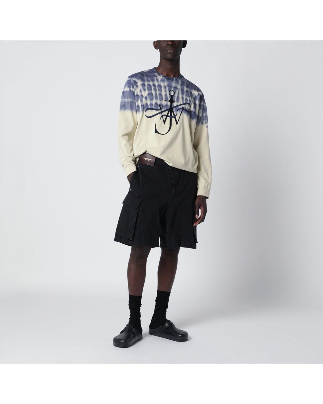 J.W. Anderson Blue Écru/ Logo Print Sweatshirt for men
