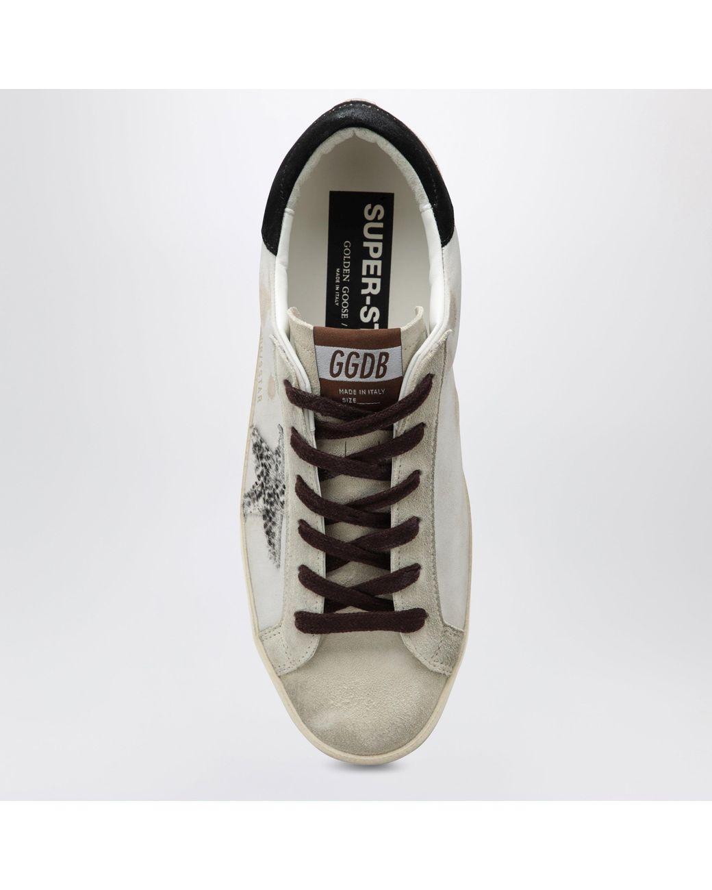 Golden Goose Deluxe Brand White Super-Star Distressed Leather Sneakers