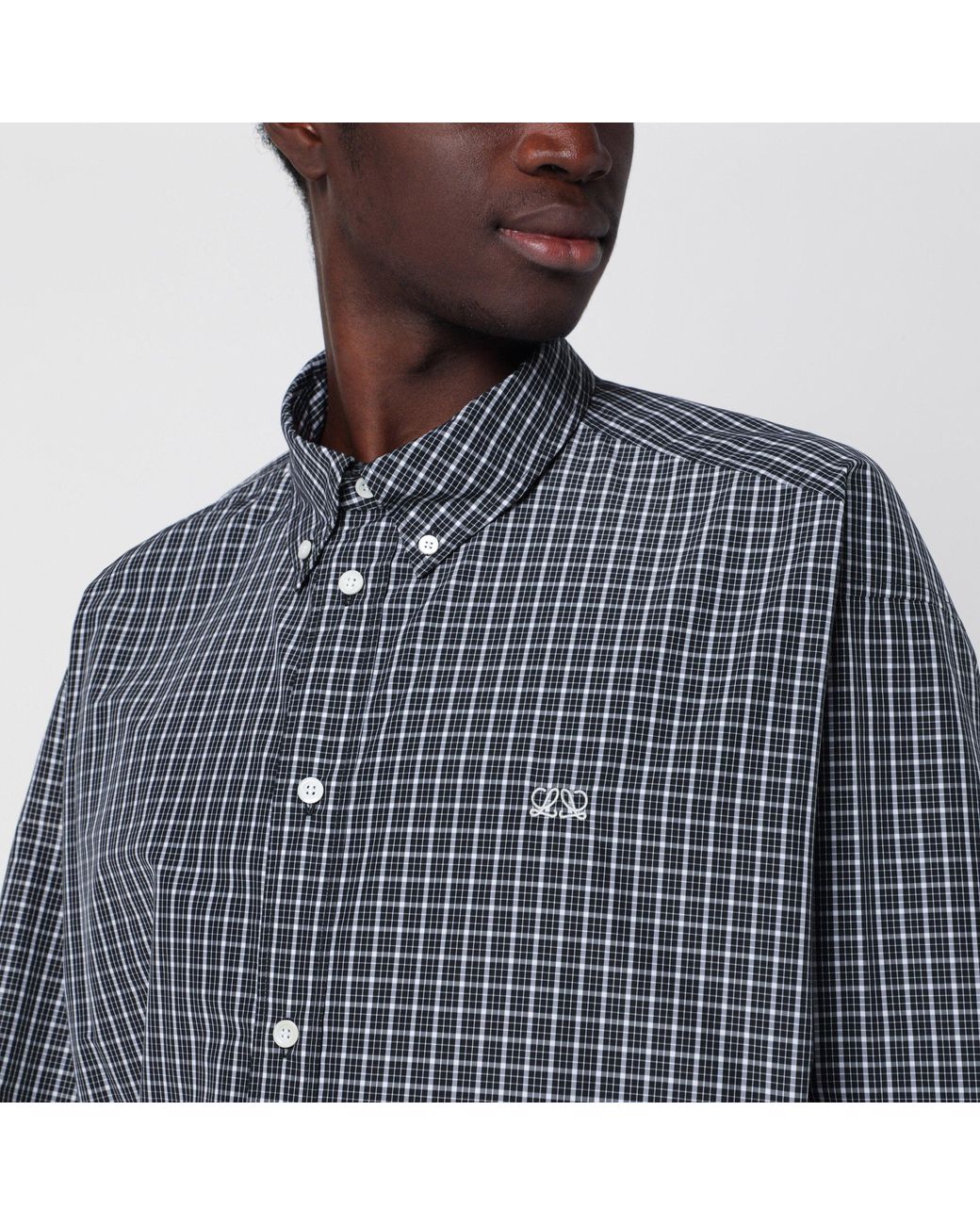 Loewe Blue And Technical Cotton Shirt for men