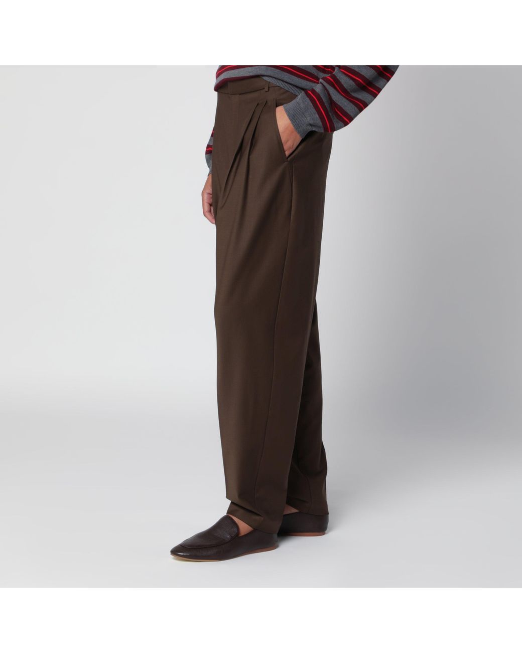 Cordera Brown Chestnut Carrot Trousers