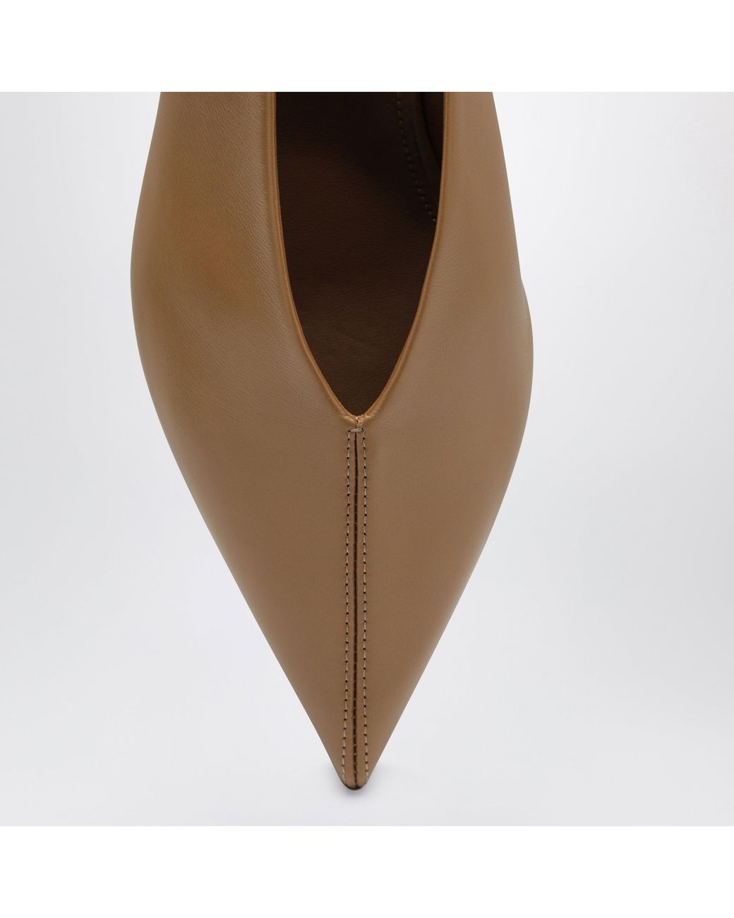 Loewe Brown Origami Cubic Mocha Lambskin Slingback Shoes