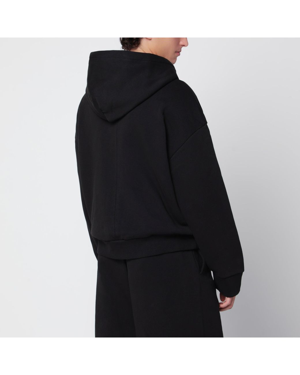 Entire studios Black Thermal Hood V2 Oversized Hoodie With Fixed Hood for men