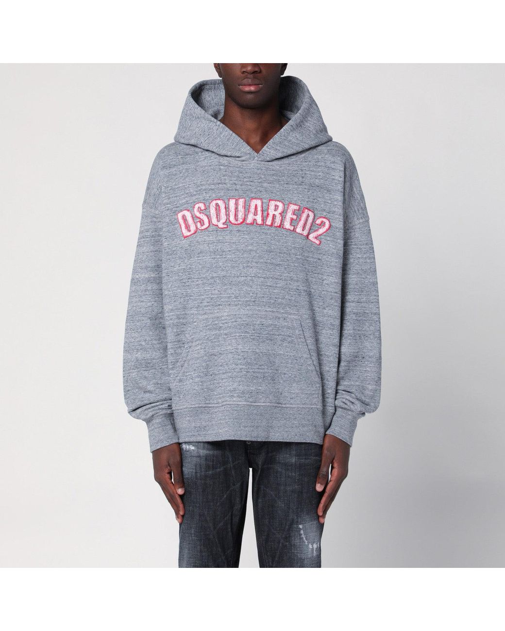 DSquared² Gray Cotton Sweatshirt With Logo for men