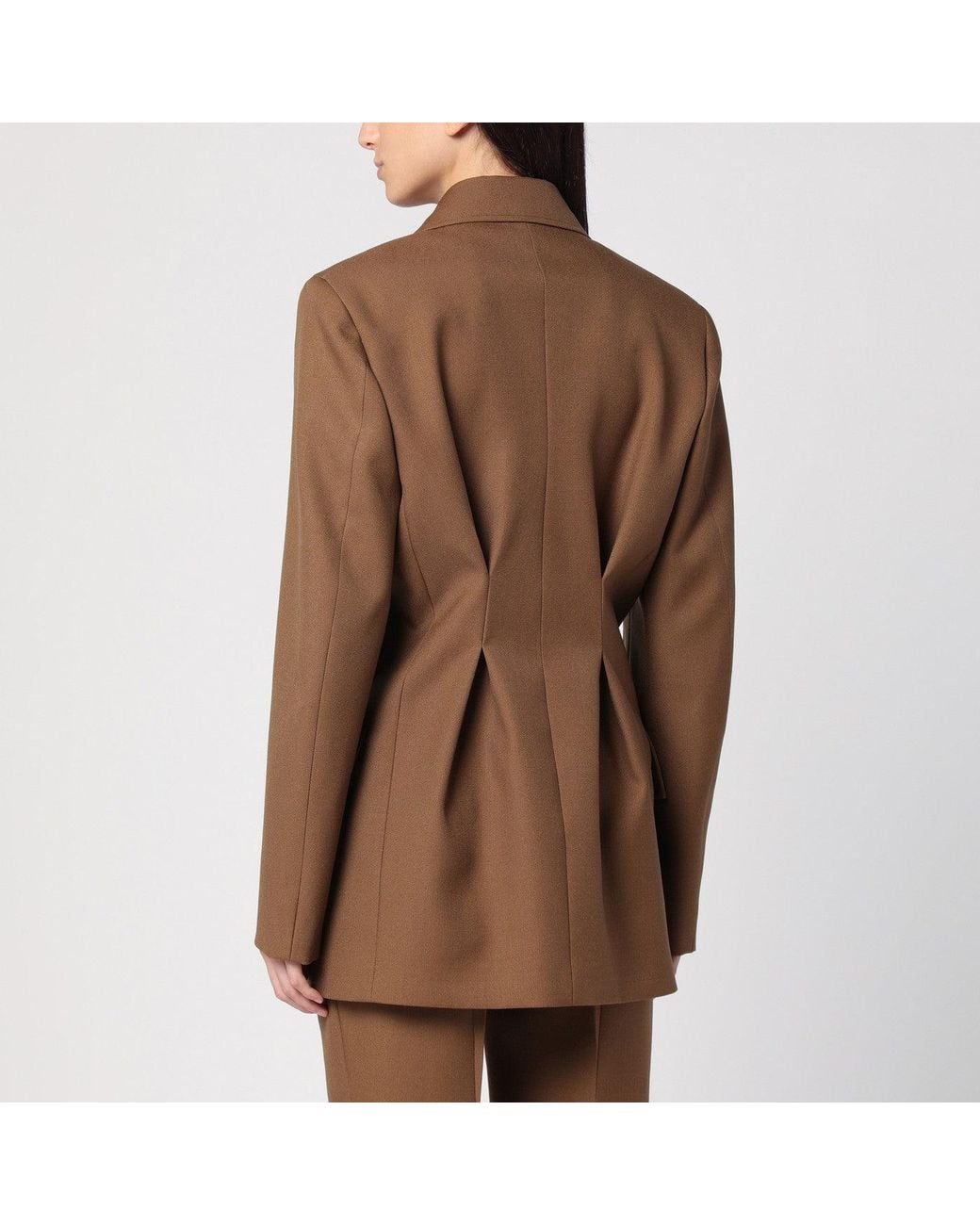 Jil Sander Brown Wool Double-breasted Jacket