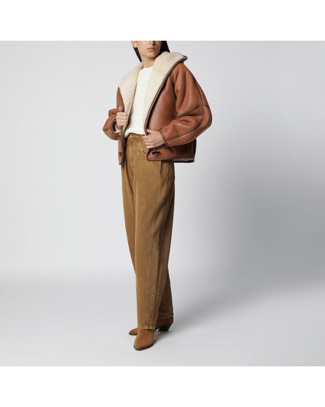 Isabel Marant Natural Lisha Barrel Jeans