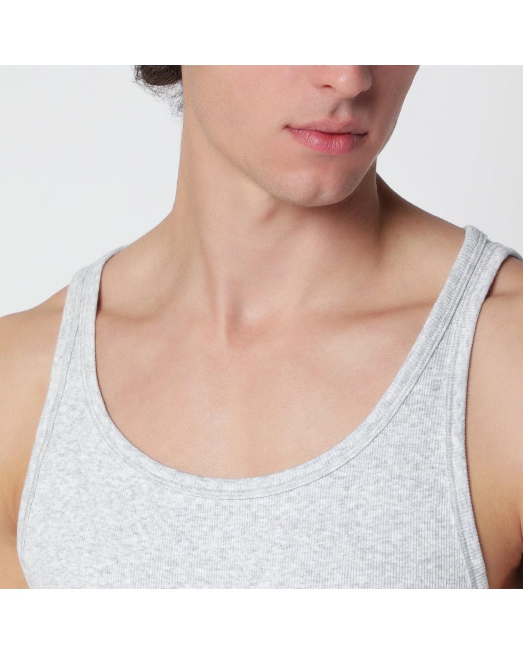Skims Gray Set Of 3 Tank Tops for men