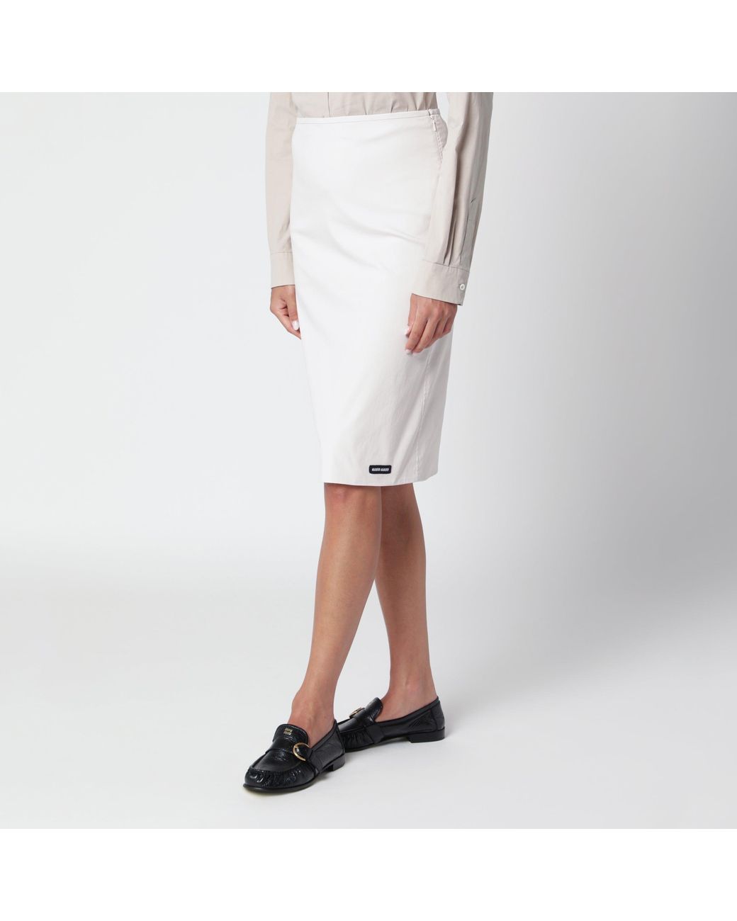 Miu Miu White Pencil Skirt