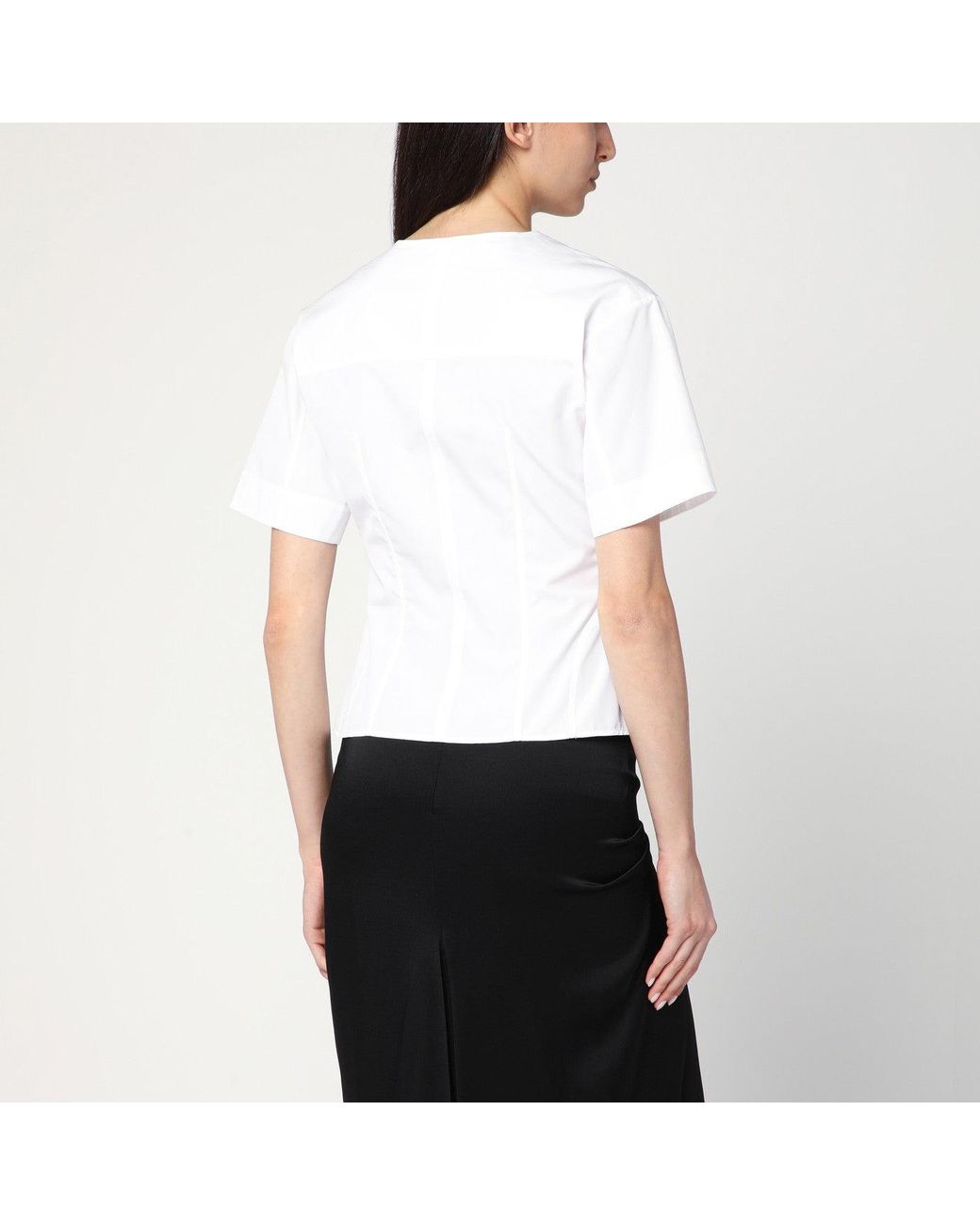 McQueen White Corset Shirt