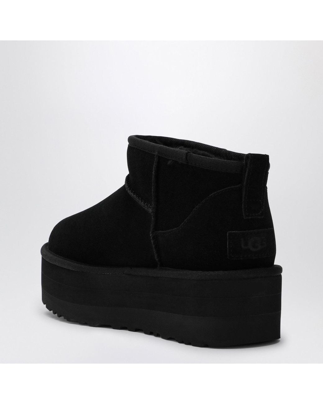 Ugg Black Classic Ultra Mini Boot With Platform