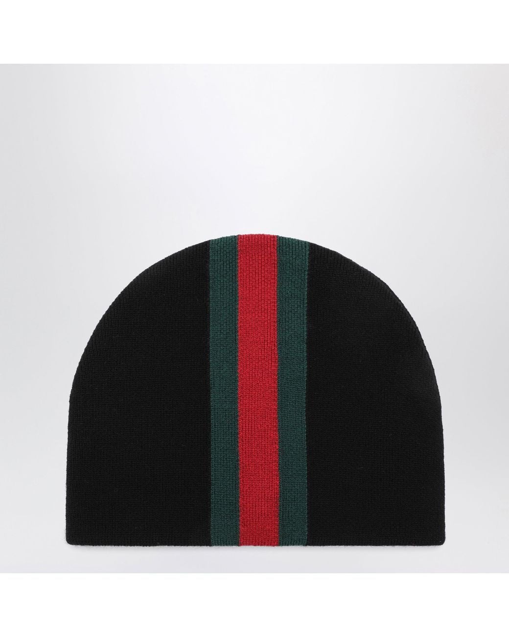 Gucci Black Wool Hat With Web Ribbon for men