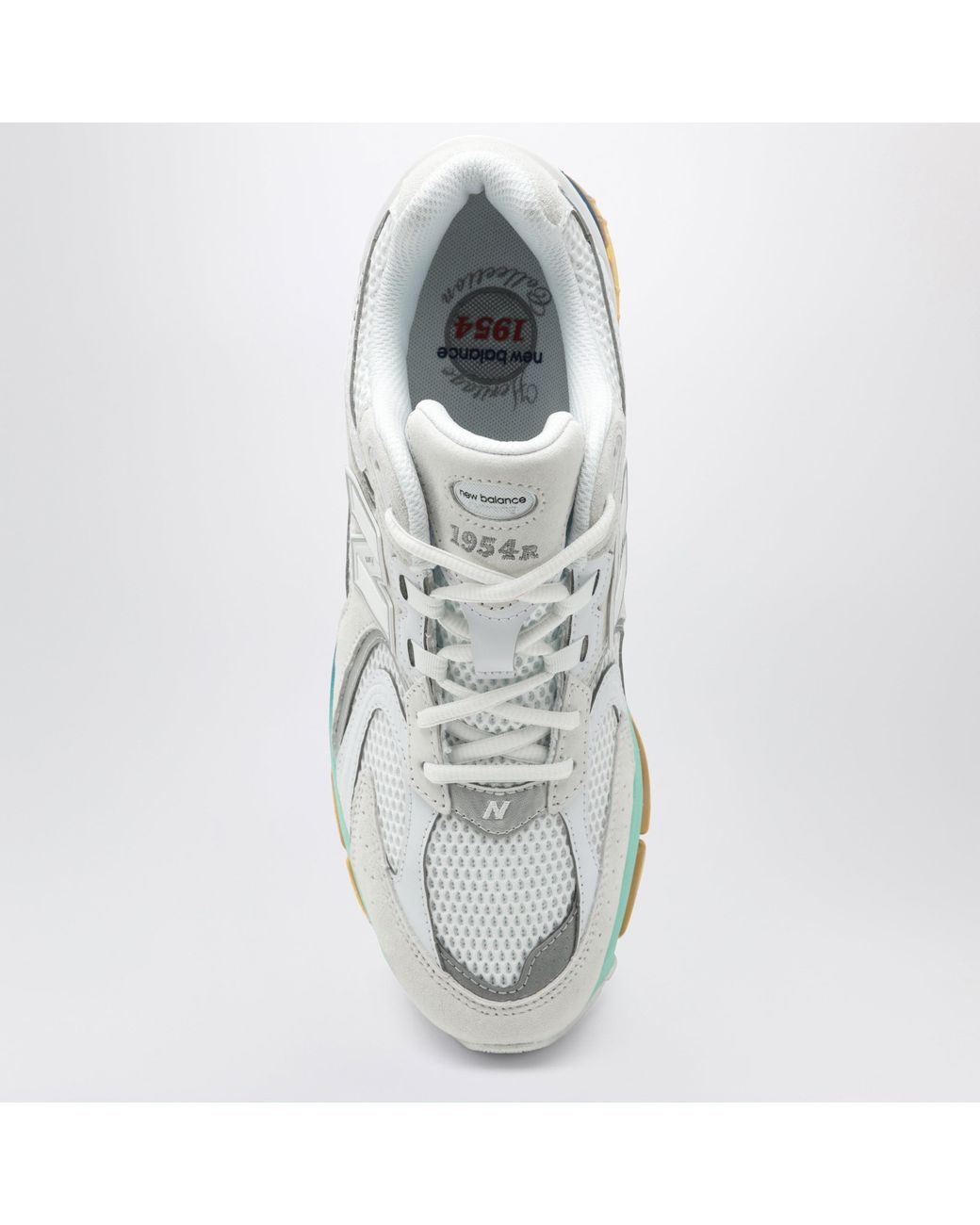New Balance White And Mint 1954R Sneakers for men