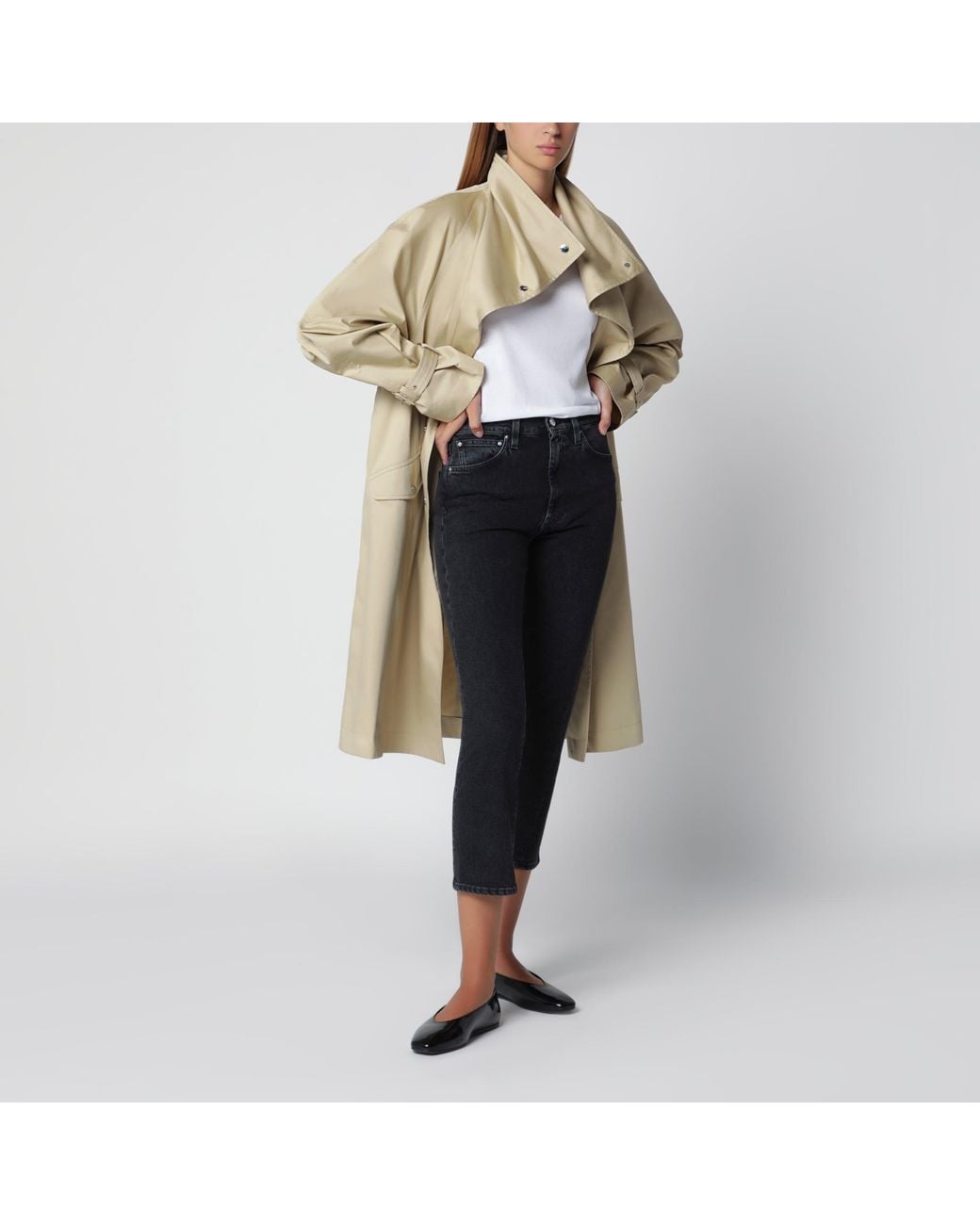 Totême Black Dark Washed Ankle-Length Jeans