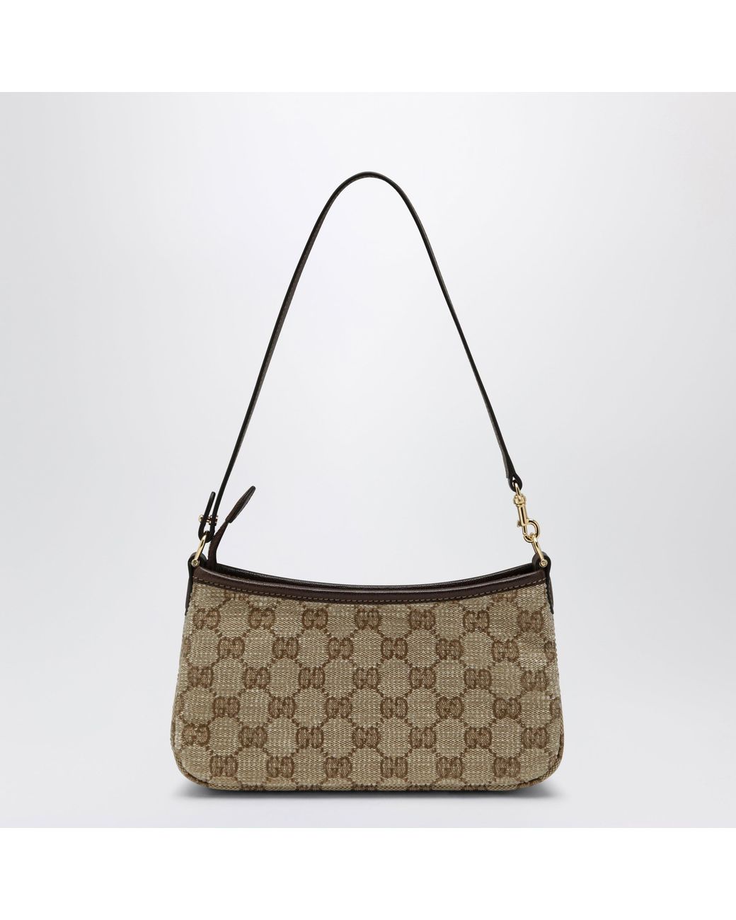 Gucci Natural Gossip Gg Canvas Mini Shoulder Bag With Crystals