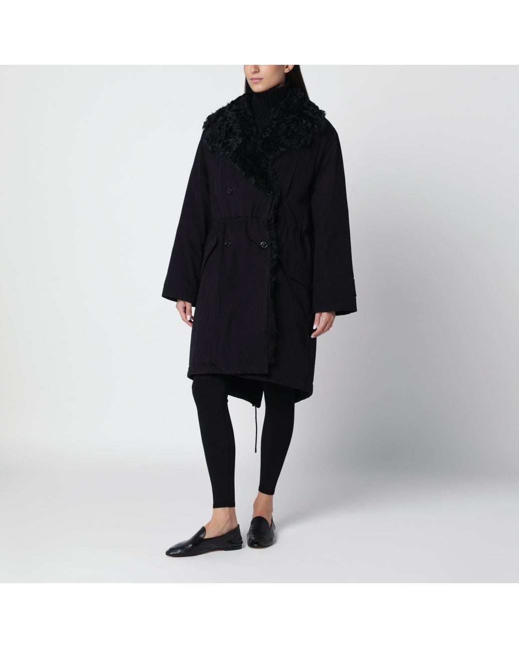 Totême Black Long Parka