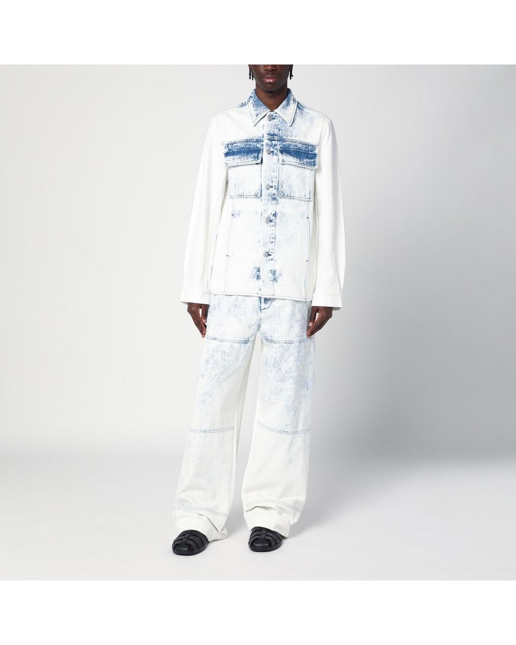 Dries Van Noten White Jeans With Drawstring for men