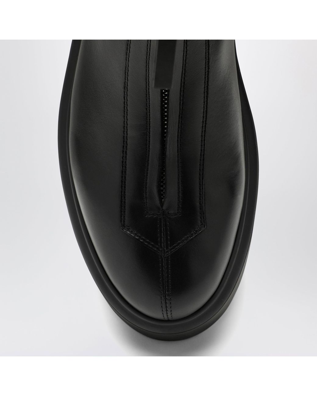 The Row Black Zipped Boot I Leather Boot