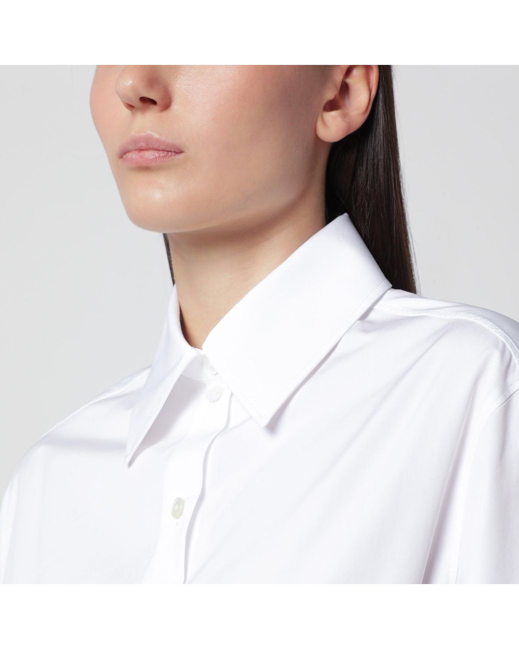 Alaïa White Cotton Poplin Shirt
