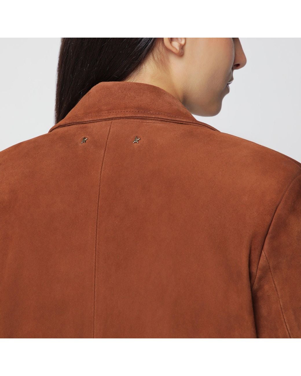 Golden Goose Deluxe Brand Red Robyn Suede Sheepskin Blazer