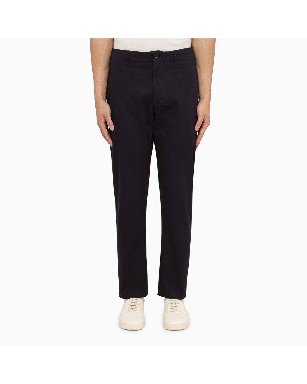 Department 5 Black Regular Cotton Trousers for men