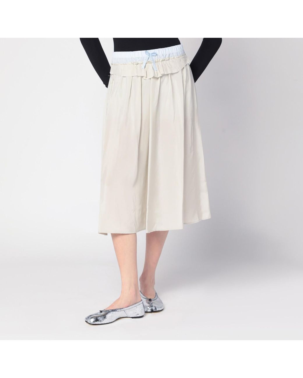 Maison Margiela Beige Aloe Anonymity Of The Lining Skirt in