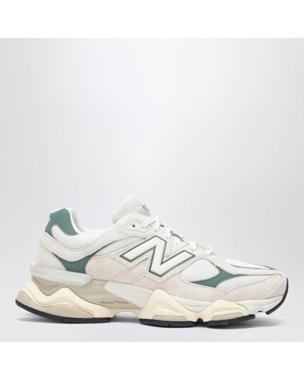 New Balance Low Sneaker 9060 Linen With Dark Juniper in White | Lyst