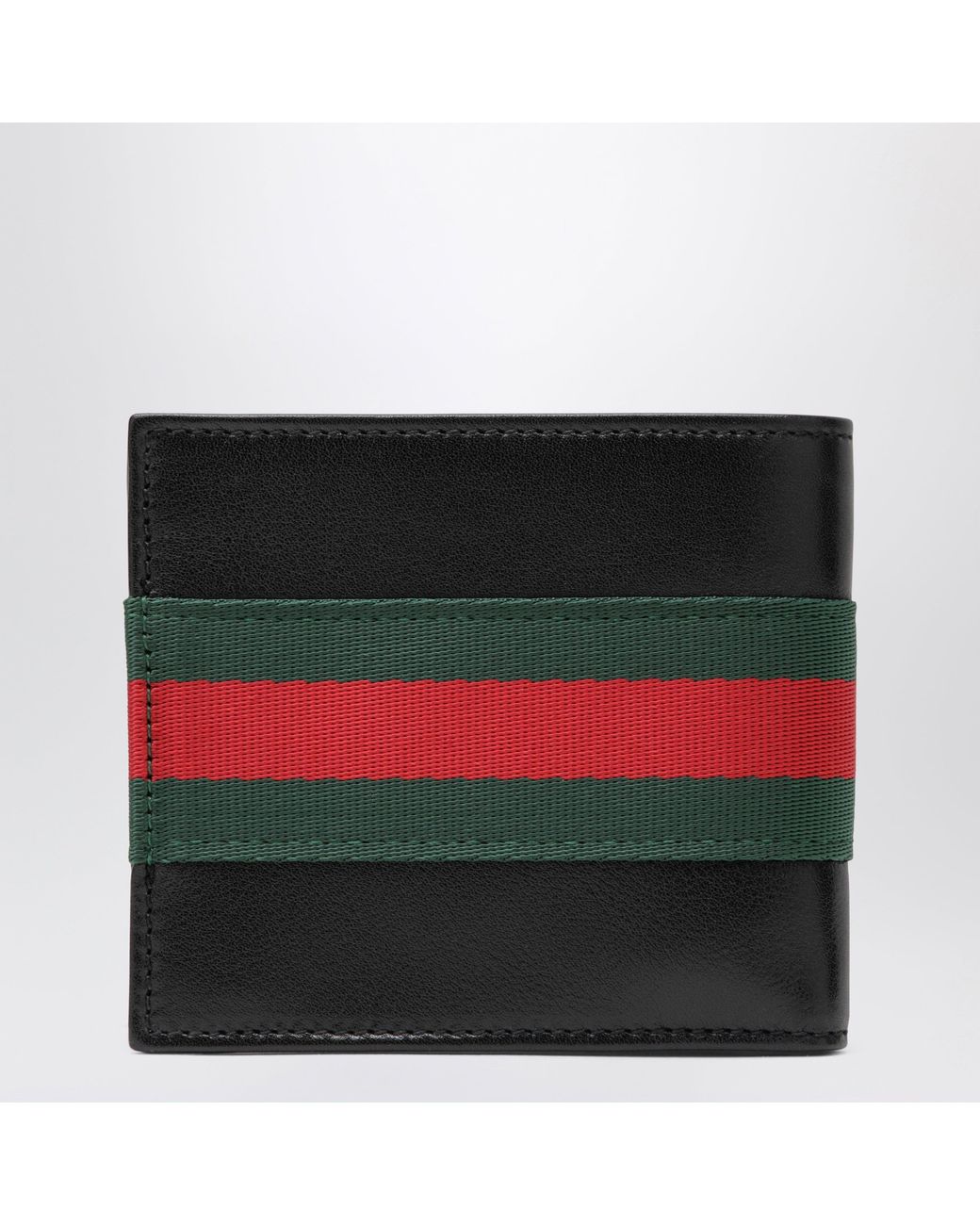 Gucci Red Web Trademark Bi-Fold Wallet for men