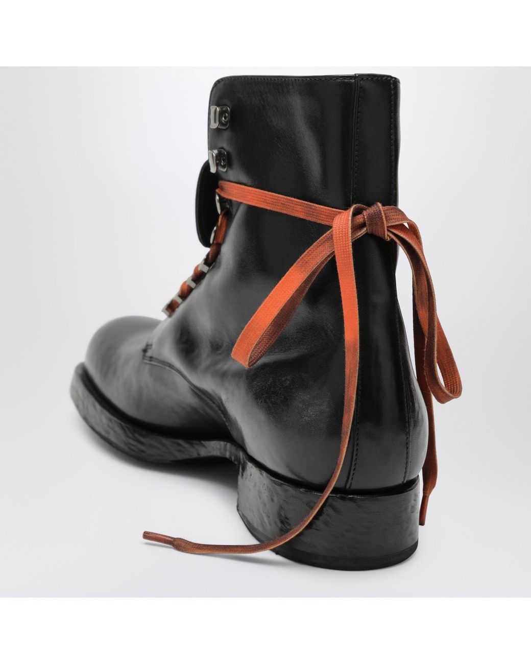 Prada Black Lace-Up Ankle Boots for men