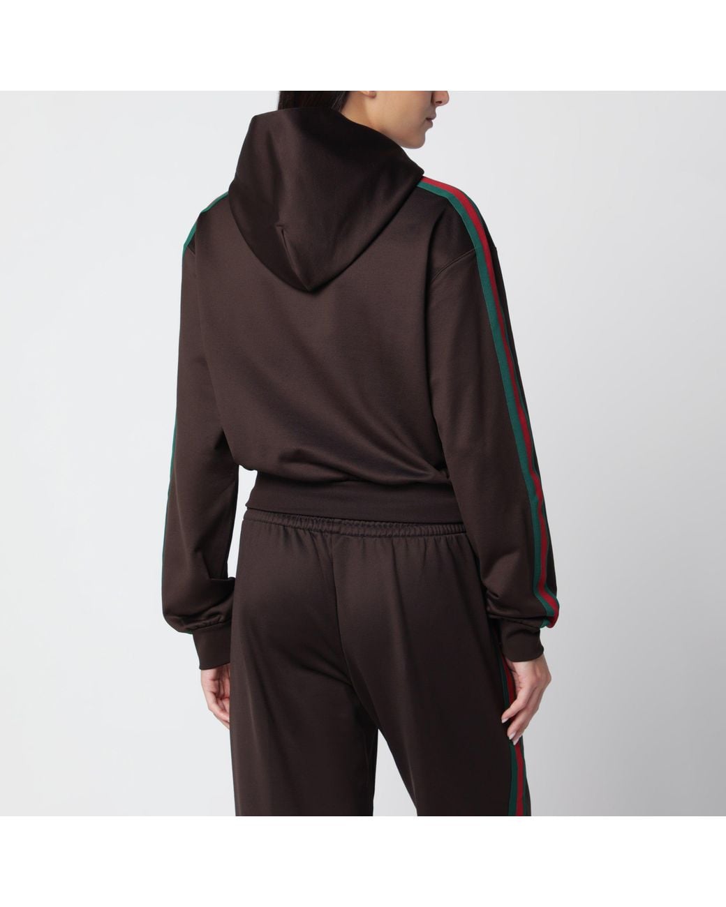 Gucci Black Deep Chocolate Cropped Sweatshirt
