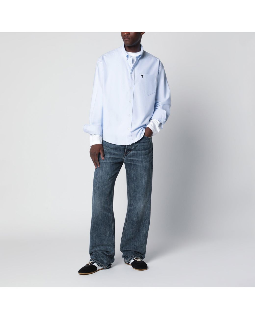 Jeanerica Blue Vega Dark Vintage-Effect Jeans for men
