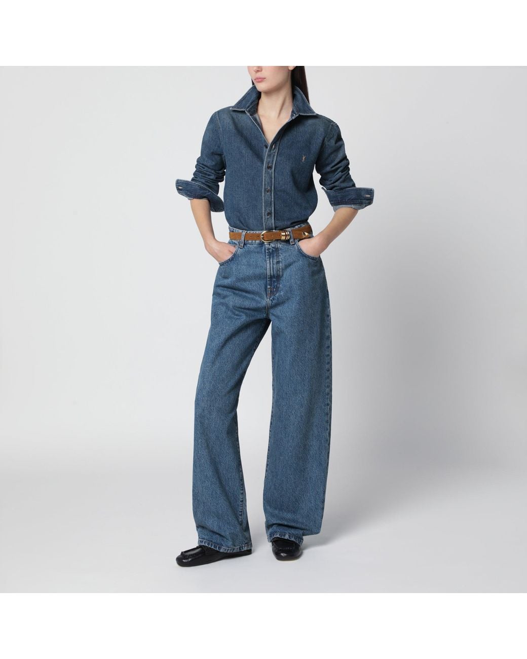 Saint Laurent Blue Cassandre Shirt