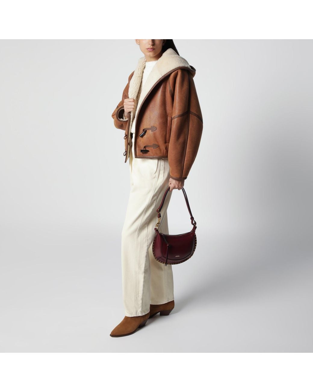 Isabel Marant Purple Oskan Moon Shoulder Bag