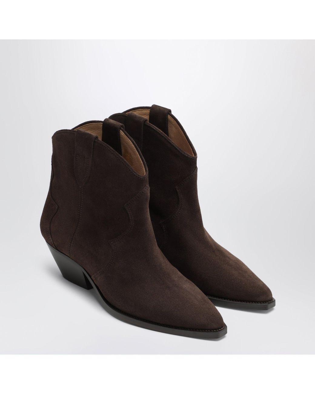 Isabel Marant Black Dewina Suede Cowboy Boots