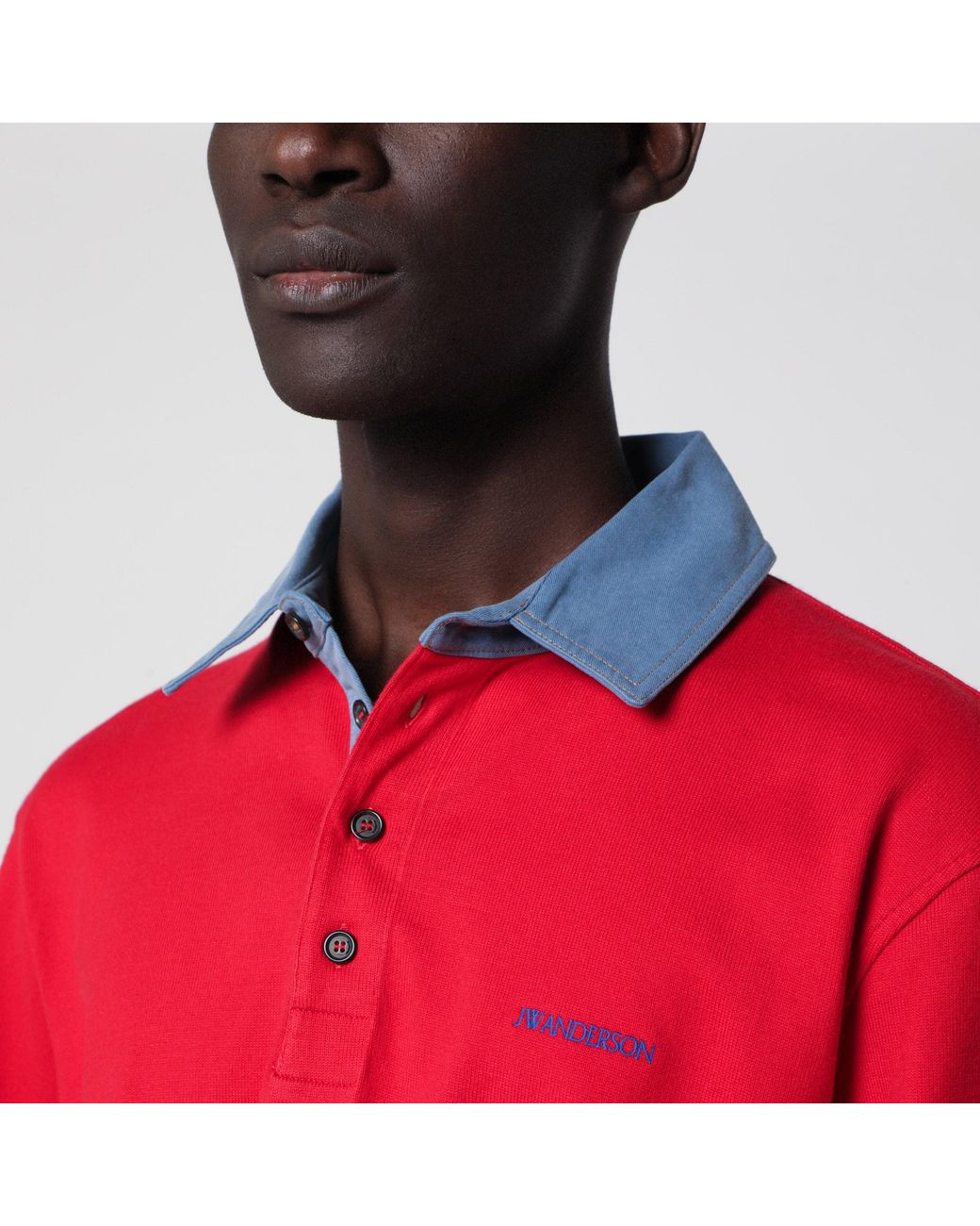J.W. Anderson Red Rugby Polo Shirt for men
